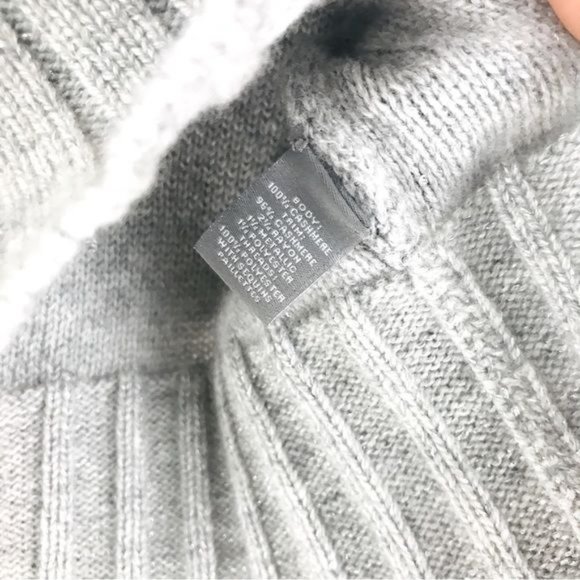 NEIMAN MARCUS Turtleneck Sequin Sweater Cashmere Collection Size XS - Picture 10 of 12